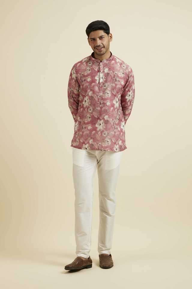 Printed-Viscose-Blend-Men-s-Casual-Wear-Kurta