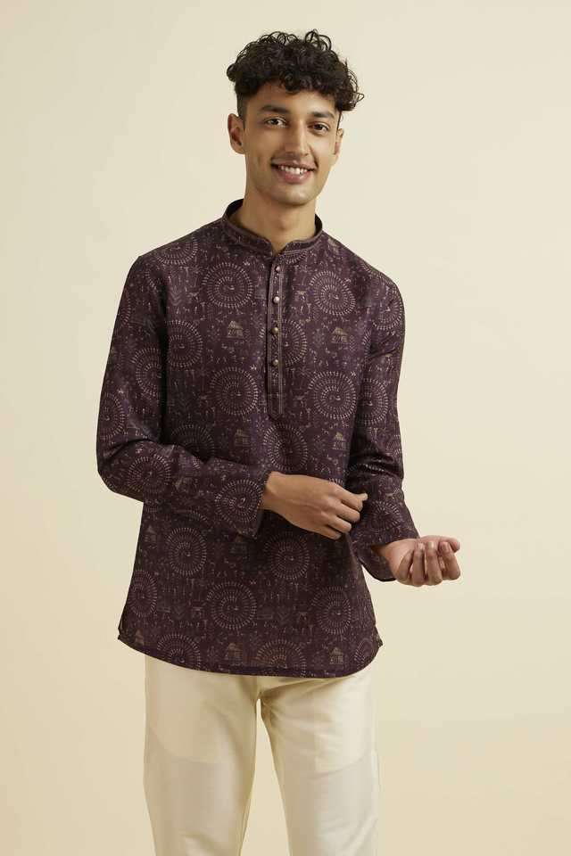 Printed-Viscose-Blend-Men-s-Casual-Wear-Kurta