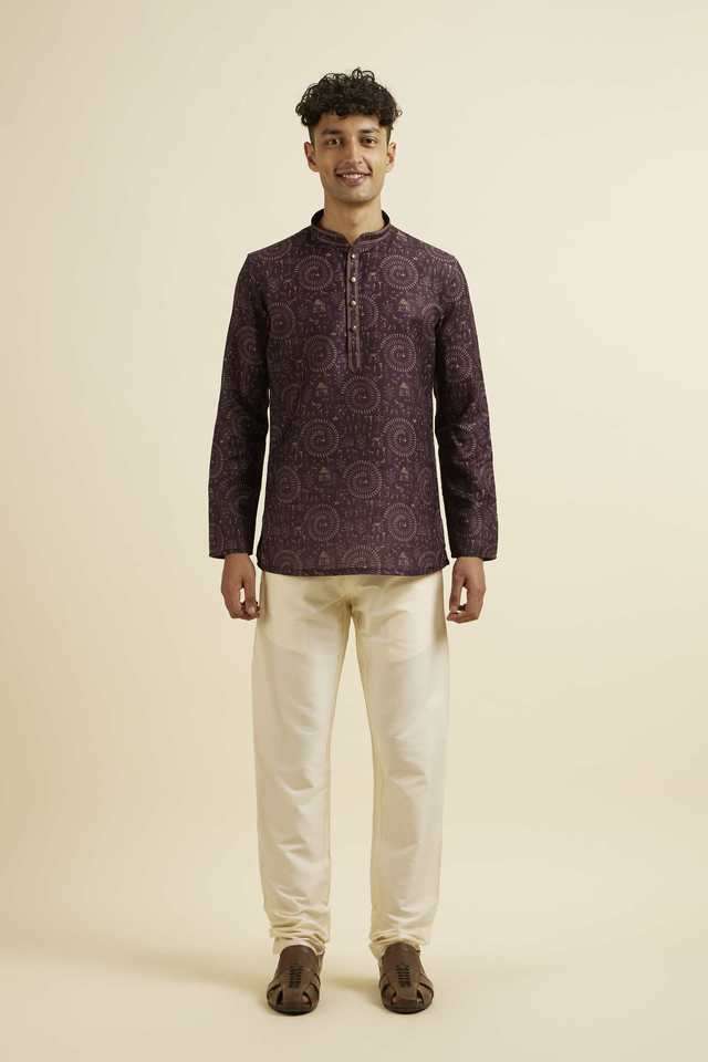 Printed-Viscose-Blend-Men-s-Casual-Wear-Kurta