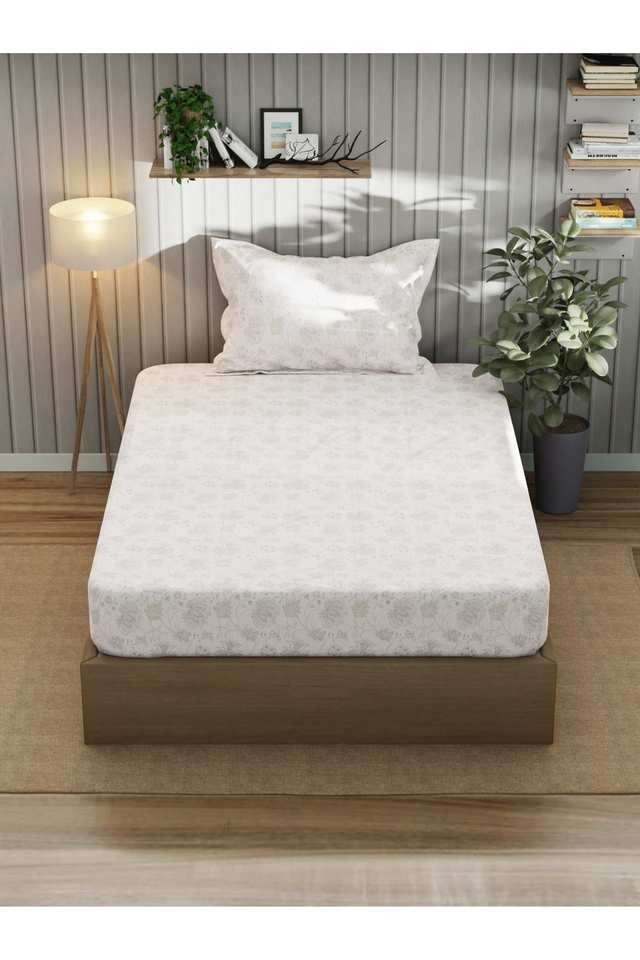 Super-Fine-100--Egyptian-Satin-Cotton-Single-Bedsheet-With-1-Pillow-Cover--2Pc-Set-Marina-Bay-Floral-Sage-Multi