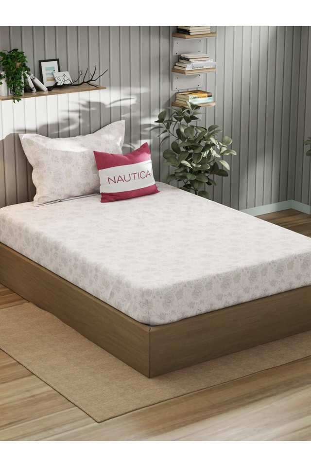 Super-Fine-100--Egyptian-Satin-Cotton-Single-Bedsheet-With-1-Pillow-Cover--2Pc-Set-Marina-Bay-Floral-Sage-Multi