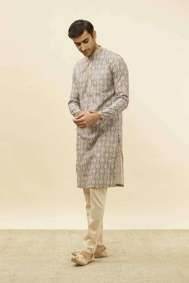 Embroidered-Full-Length-Cotton-Blend-Men-s-Kurta-Set