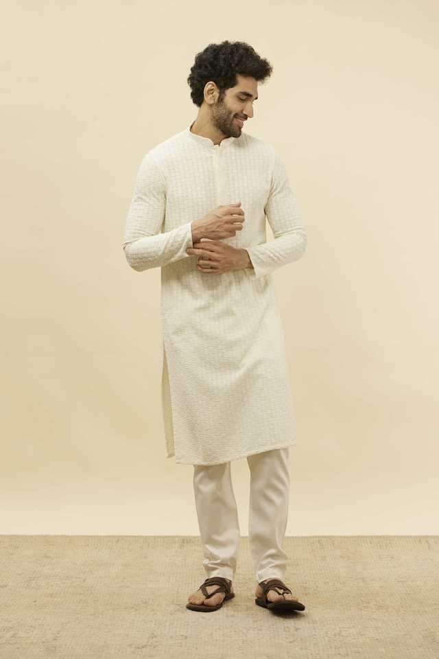 Embroidered-Full-Length-Viscose-Woven-Men-s-Kurta-Set