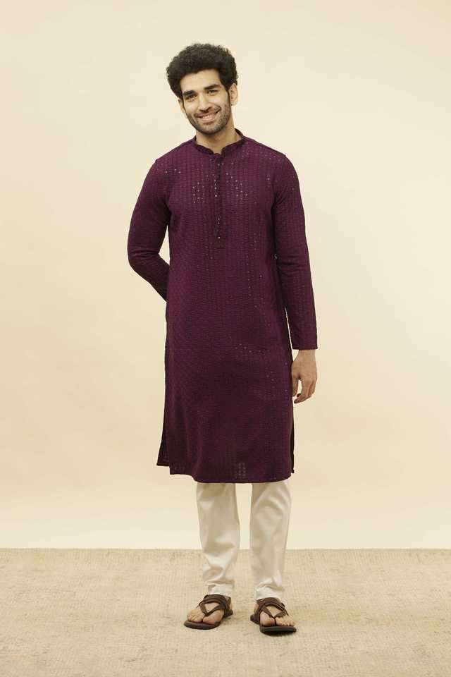 Embroidered-Full-Length-Viscose-Woven-Men-s-Kurta-Set