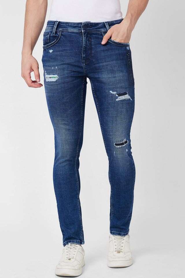 Light-Wash-Cotton-Skinny-Fit-Men-s-Jeans