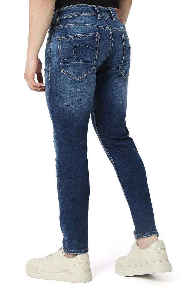 Solid-Cotton-Slim-Fit-Men-s-Jeans
