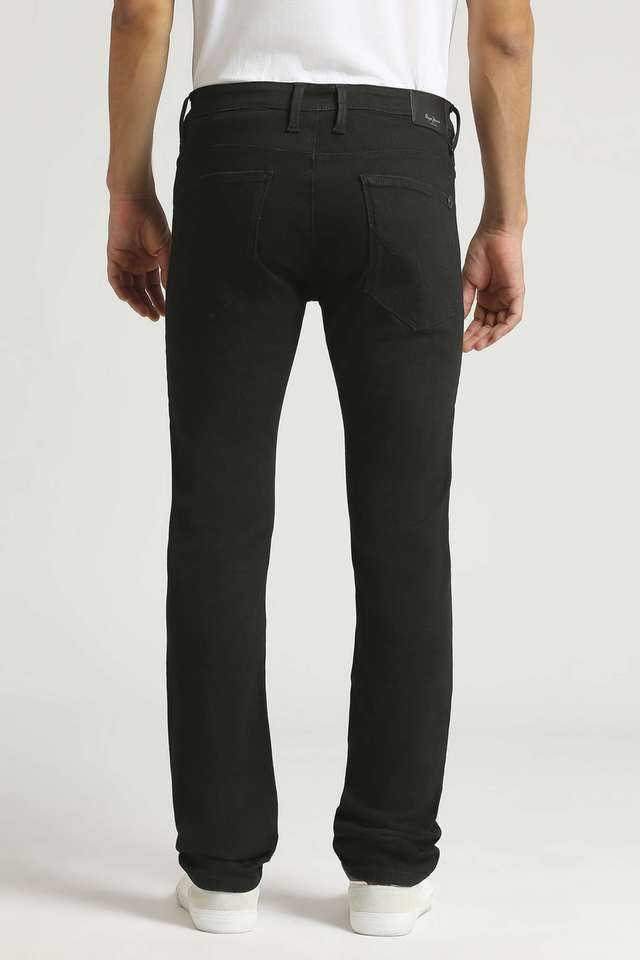 Light-Wash-Polyester-Tapered-Fit-Men-s-Jeans