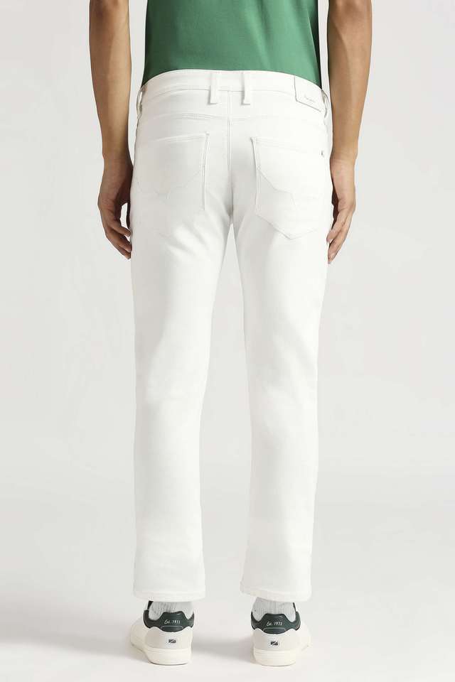 Light-Wash-Polyester-Tapered-Fit-Men-s-Jeans