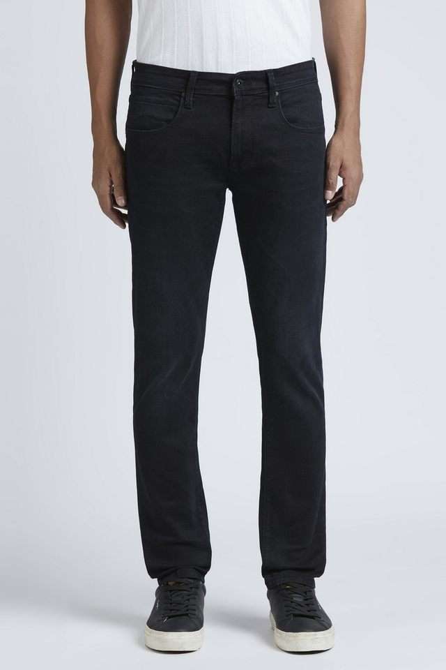 Light-Wash-Polyester-Slim-Fit-Men-s-Jeans