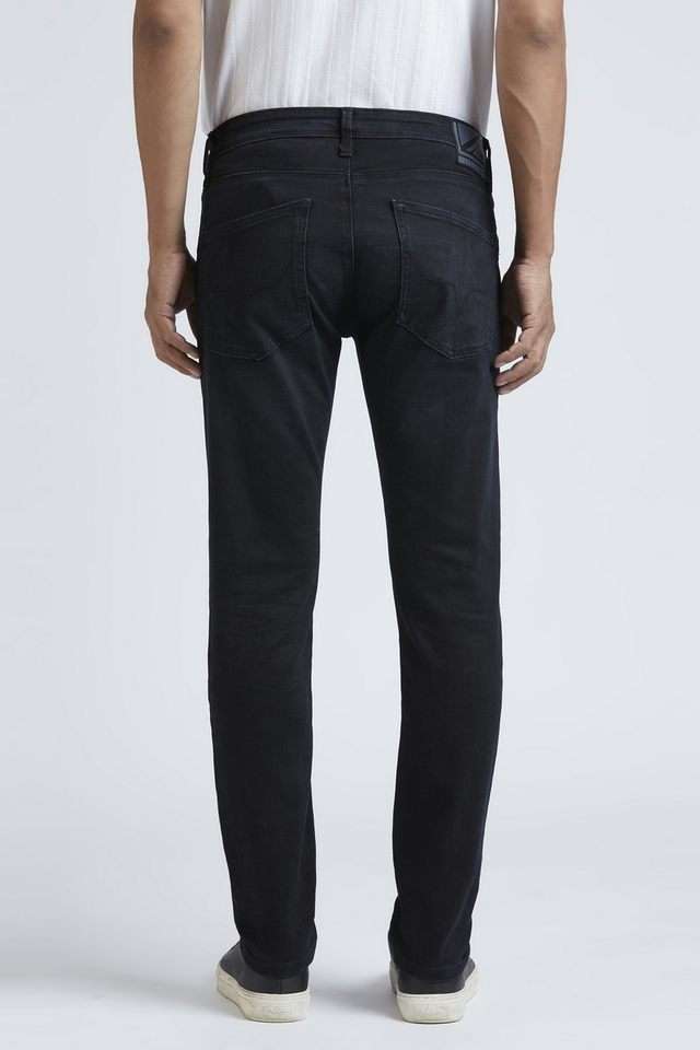 Light-Wash-Polyester-Slim-Fit-Men-s-Jeans