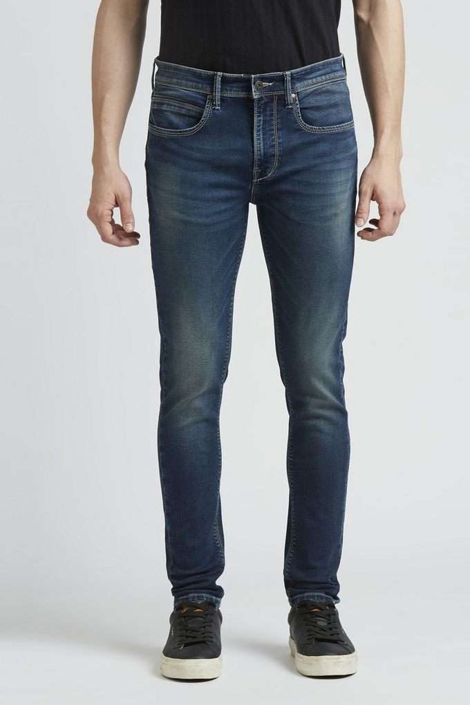 Light-Wash-Polyester-Slim-Fit-Men-s-Jeans