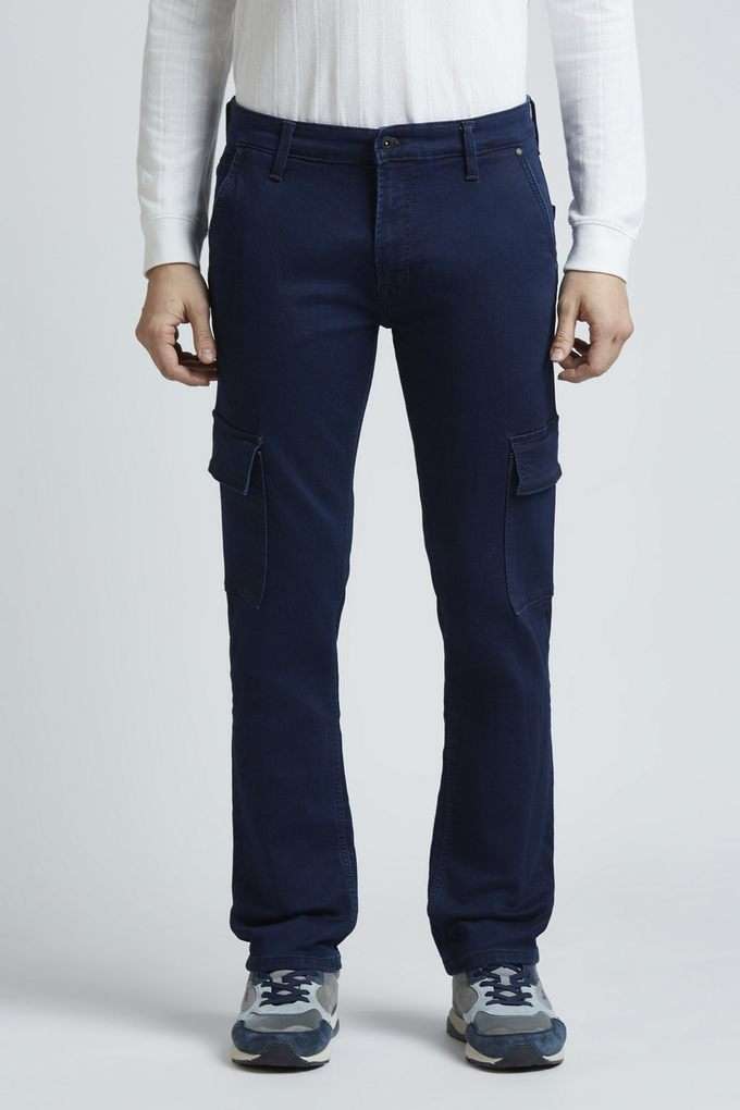 Light-Wash-Polyester-Straight-Fit-Men-s-Jeans