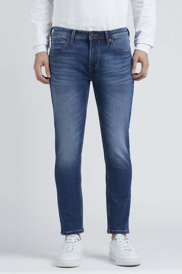 Light-Wash-Polyester-Skinny-Fit-Men-Jeans