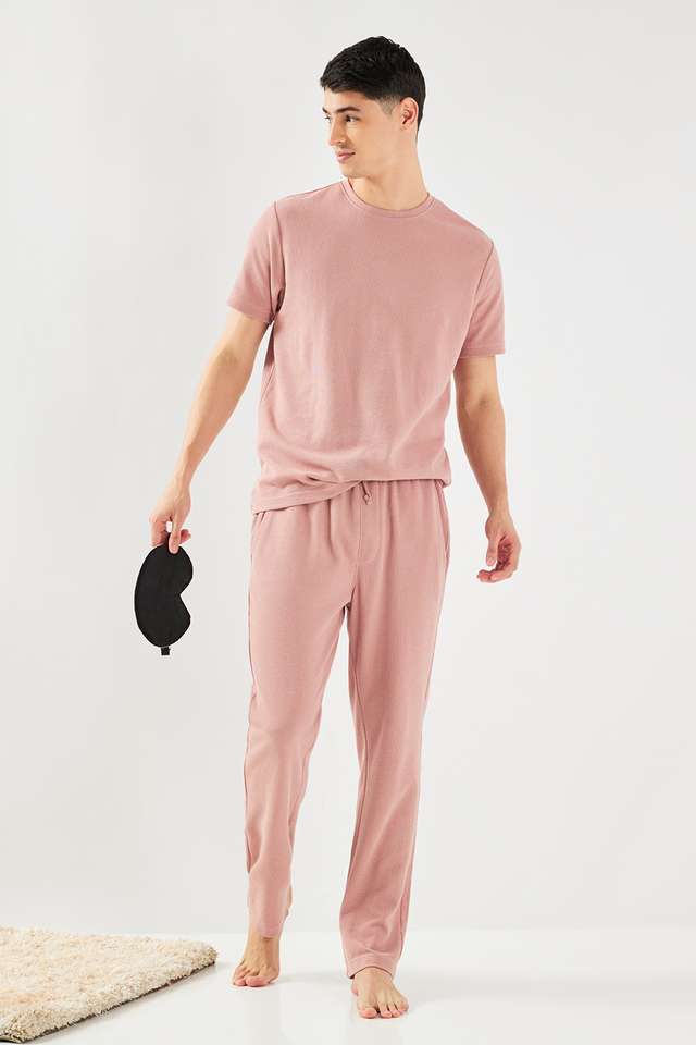 Solid-Full-Length-Blended-Fabric-Men-s-Set
