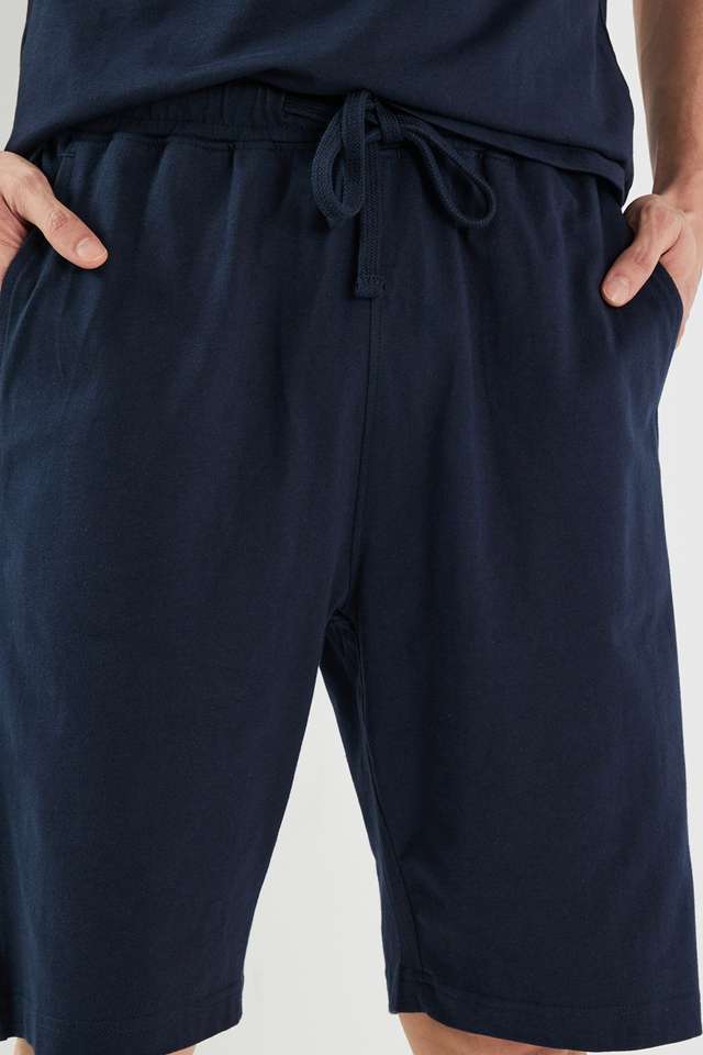 Solid-Cotton-Regular-Fit-Men-s-Shorts