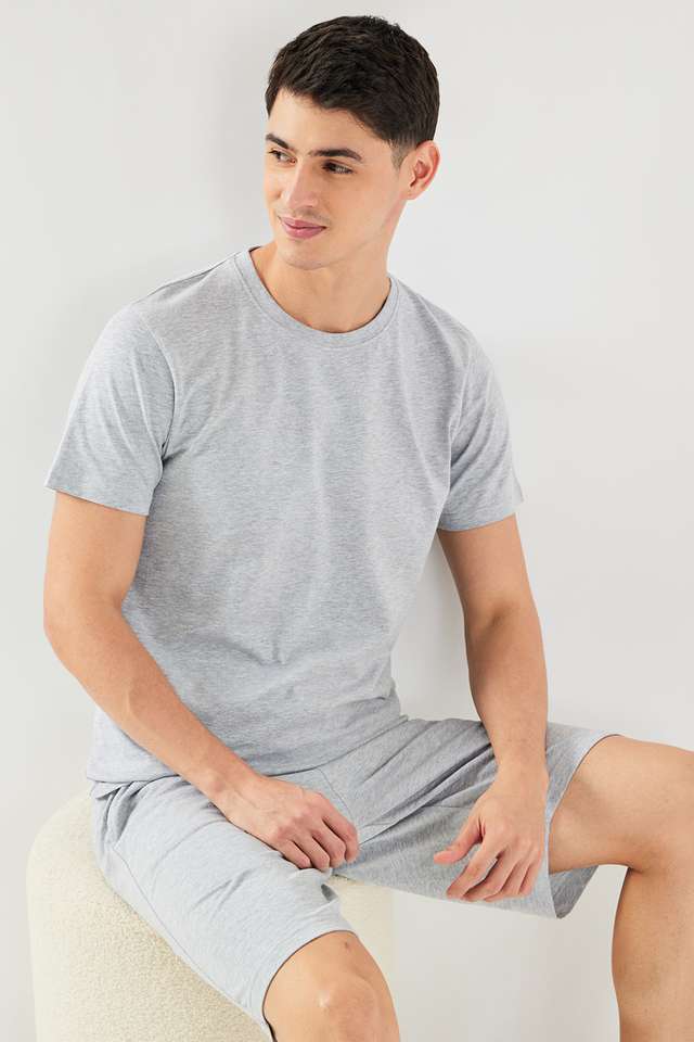 Solid-Cotton-Regular-Fit-Men-T-Shirt
