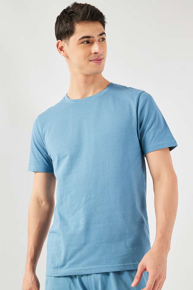 Solid-Cotton-Round-Neck-Men-s-T-Shirt