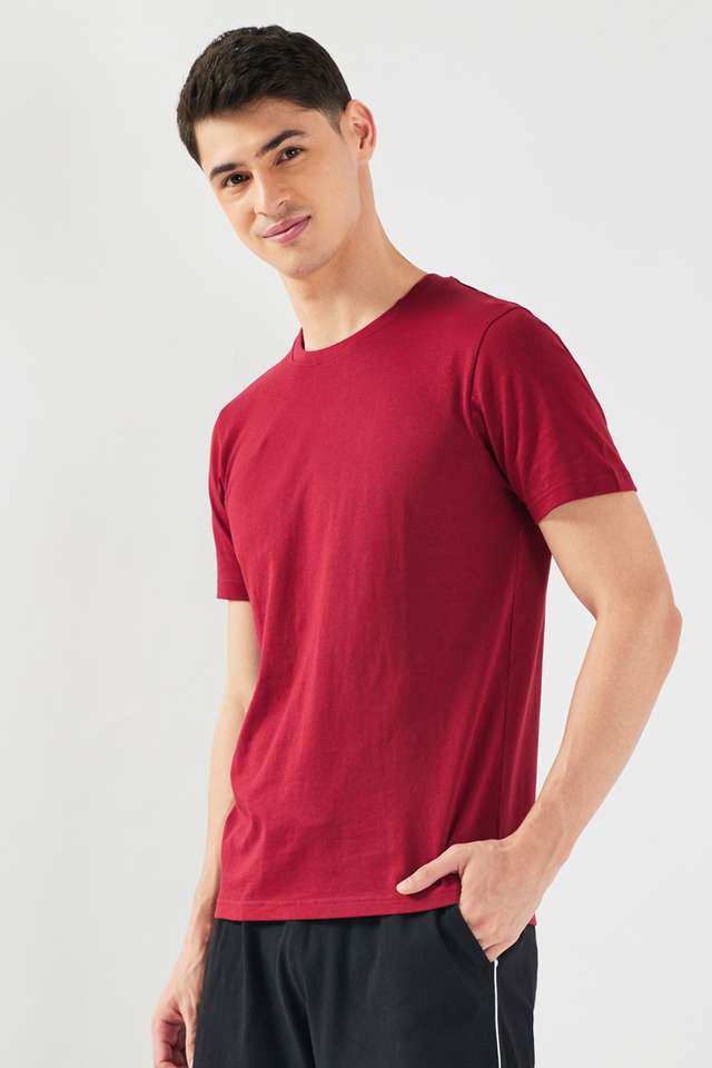 Solid-Cotton-Round-Neck-Men-s-T-Shirt