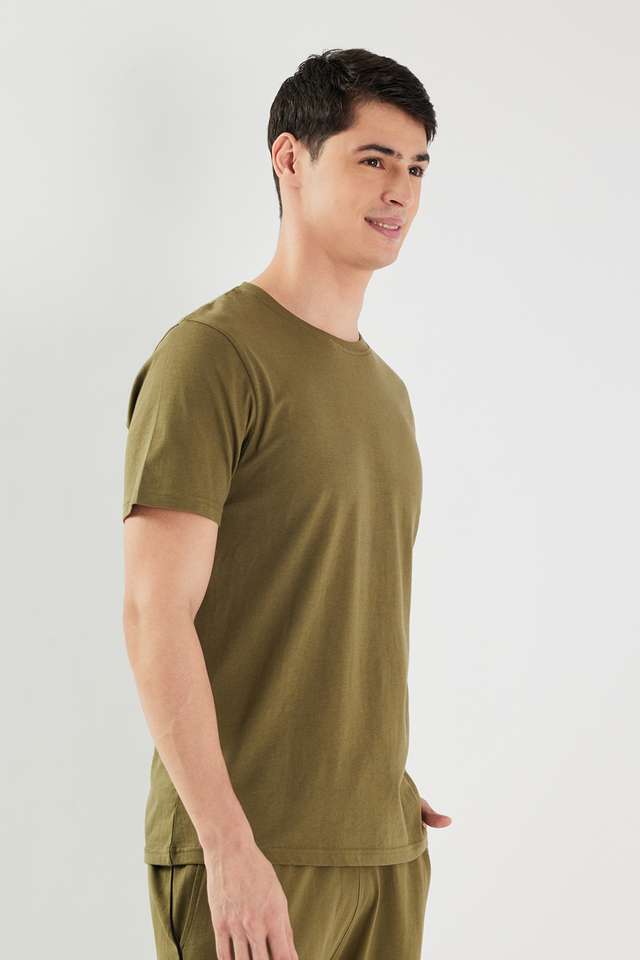 Solid-Cotton-Round-Neck-Men-s-T-Shirt