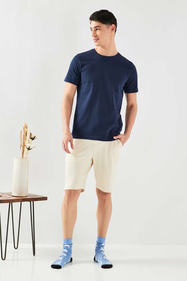 Solid-Cotton-Round-Neck-Men-s-T-Shirt