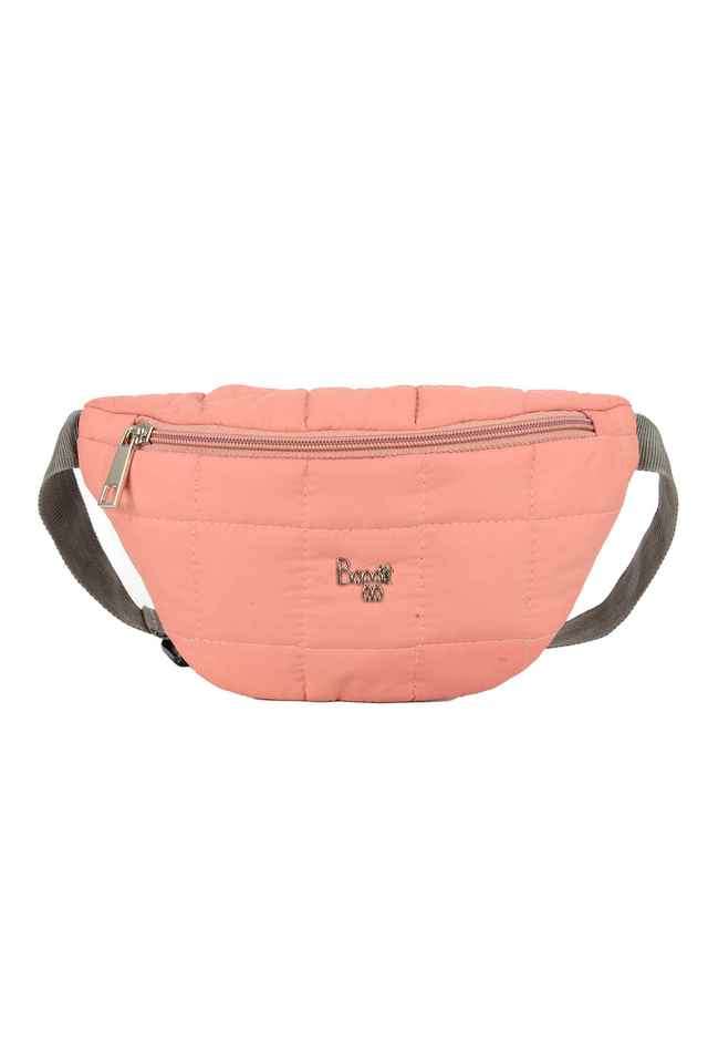 Solid-Nylon-Zipper-Closure-Women-s-Waist-Pouch