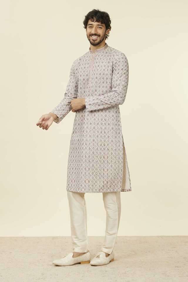 Embroidered-Full-Length-Cotton-Blend-Woven-Men-s-Kurta-Set