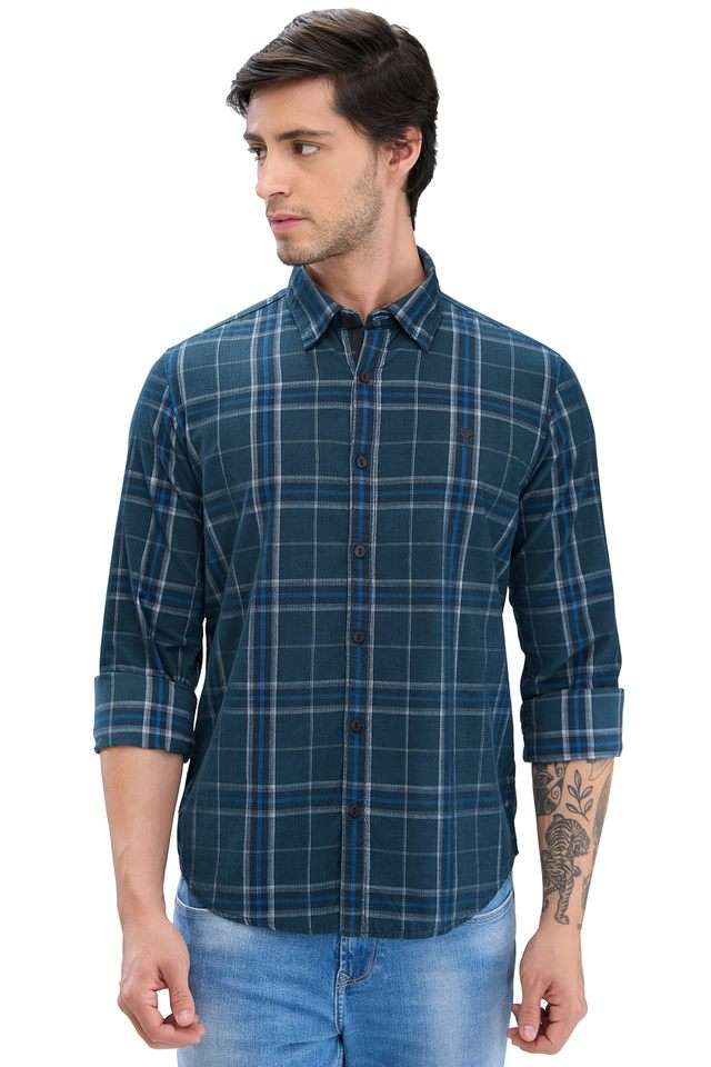 Checks-Cotton-Slim-Fit-Men-s-Casual-Wear-Shirt