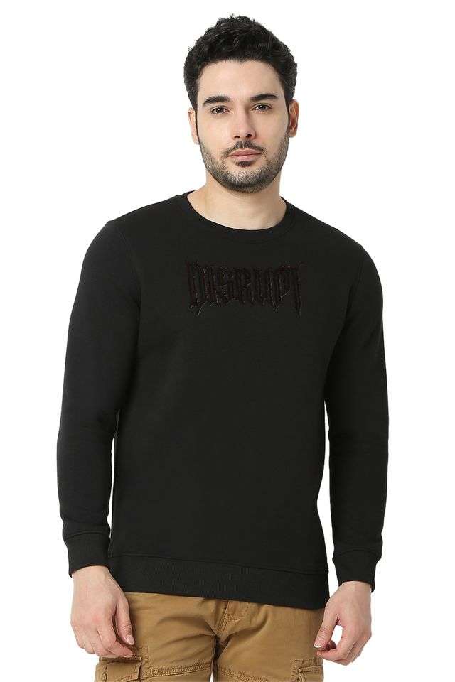 Solid-Blended-Fabric-Regular-Fit-Men-s-Sweatshirt