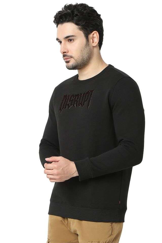 Solid-Blended-Fabric-Regular-Fit-Men-s-Sweatshirt
