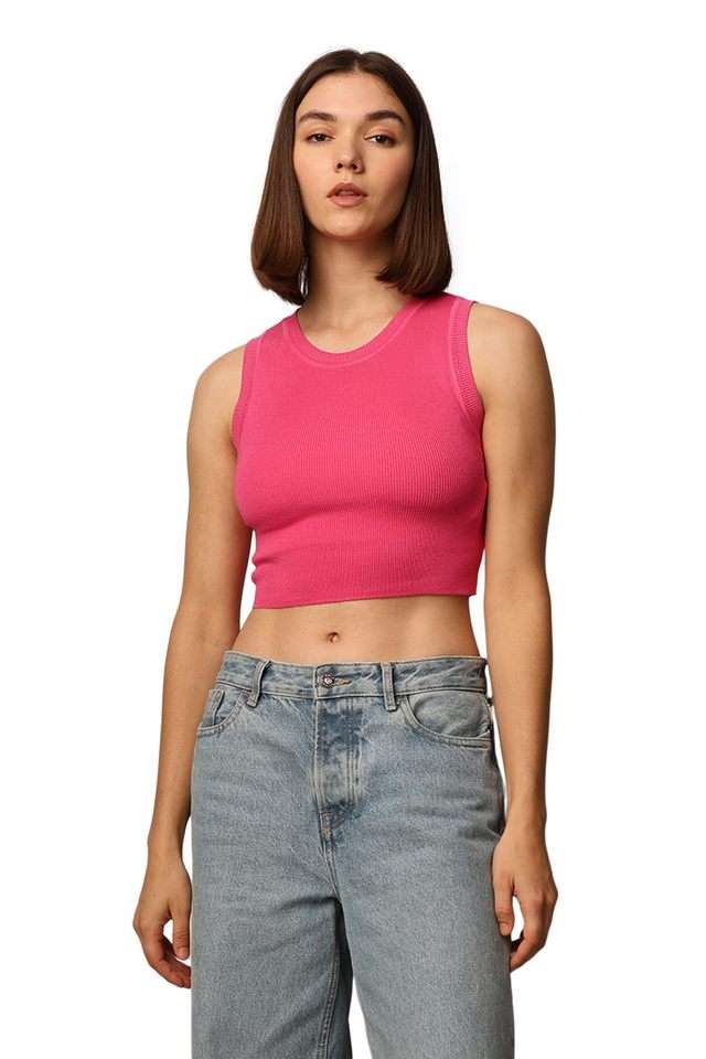 Solid-Viscose-Round-Neck-Women-s-Tank-Top