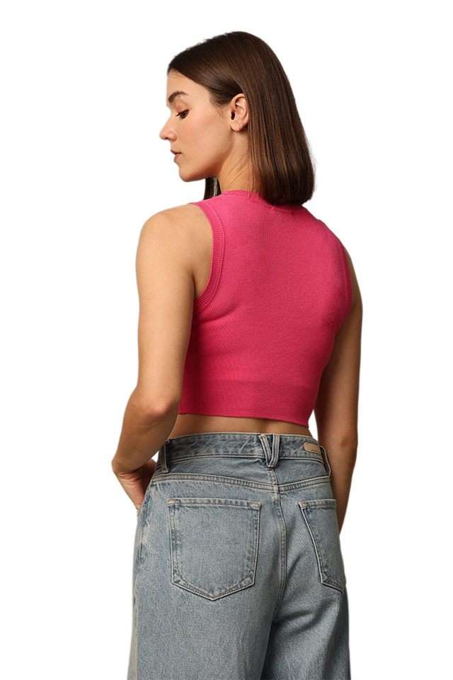 Solid-Viscose-Round-Neck-Women-s-Tank-Top