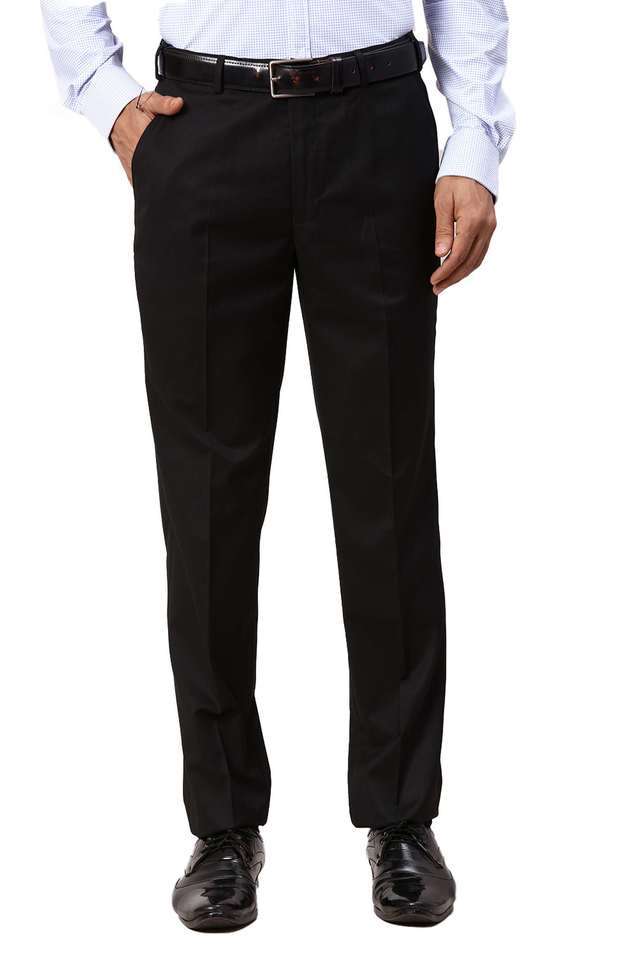 Solid-Blended-Fabric-Slim-Fit-Men-s-Casual-Trousers
