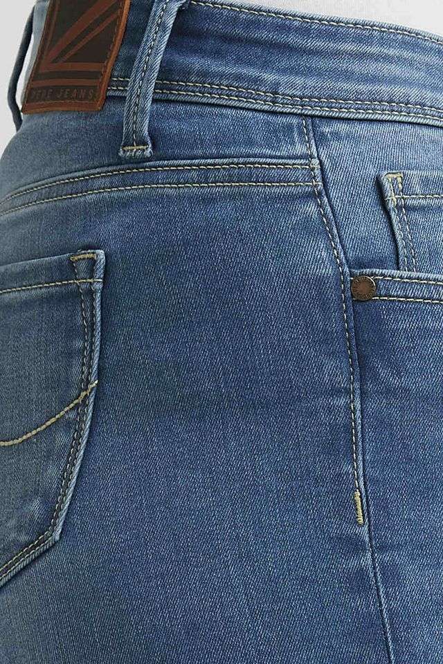 Solid-Blended-Fabric-Slim-Fit-Women-s-Jeans