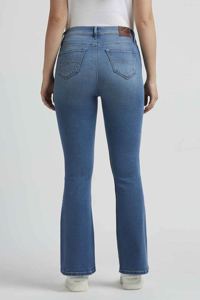 Solid-Blended-Fabric-Slim-Fit-Women-s-Jeans