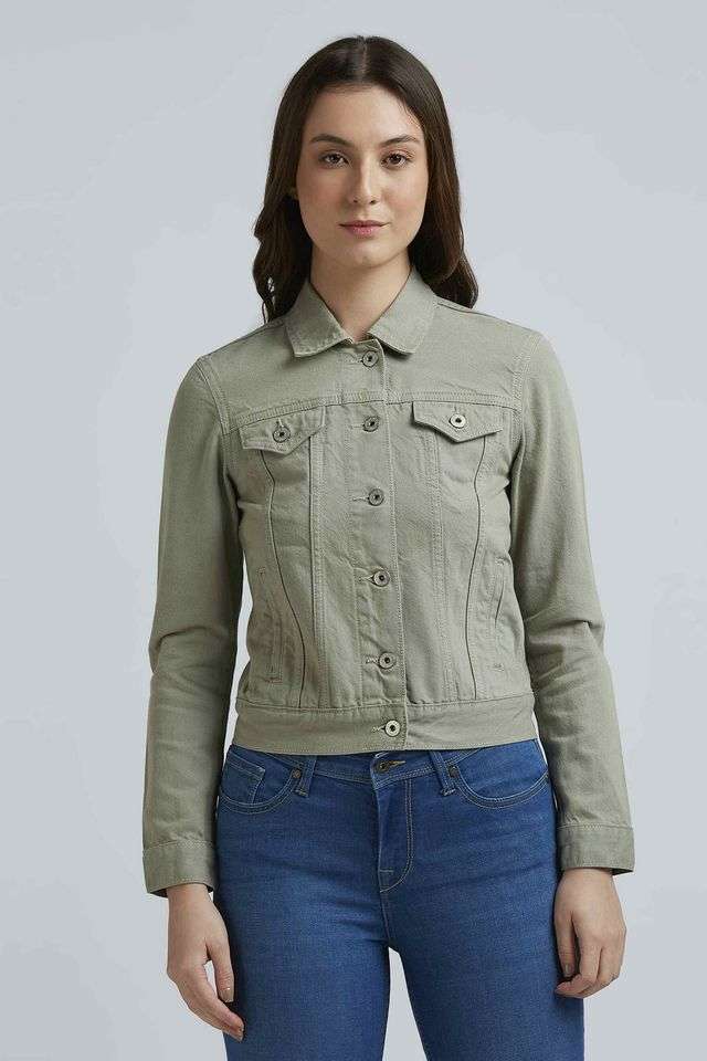 Solid-Blended-Fabric-Regular-fit-Women-s-Jacket Solid-Blended-Fabric-Regular-fit-Women-s-Jacket