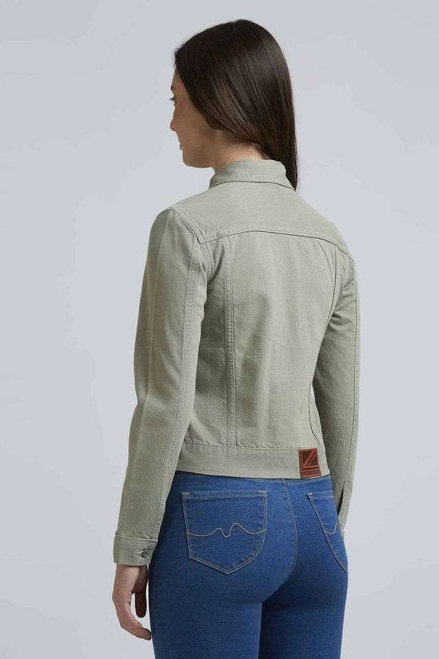 Solid-Blended-Fabric-Regular-fit-Women-s-Jacket