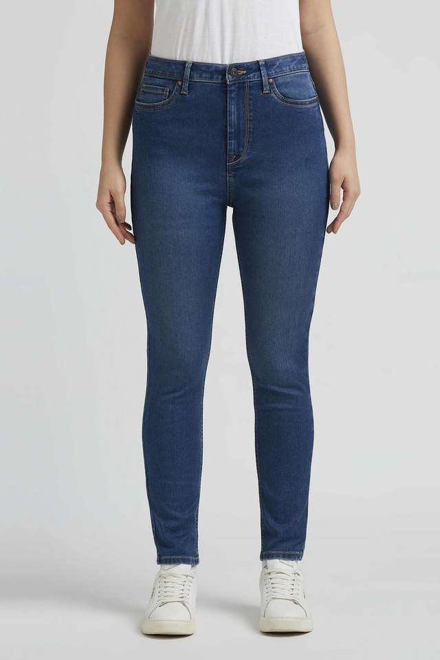 Solid-Blended-Fabric-Skinny-Fit-Women-s-Jeans