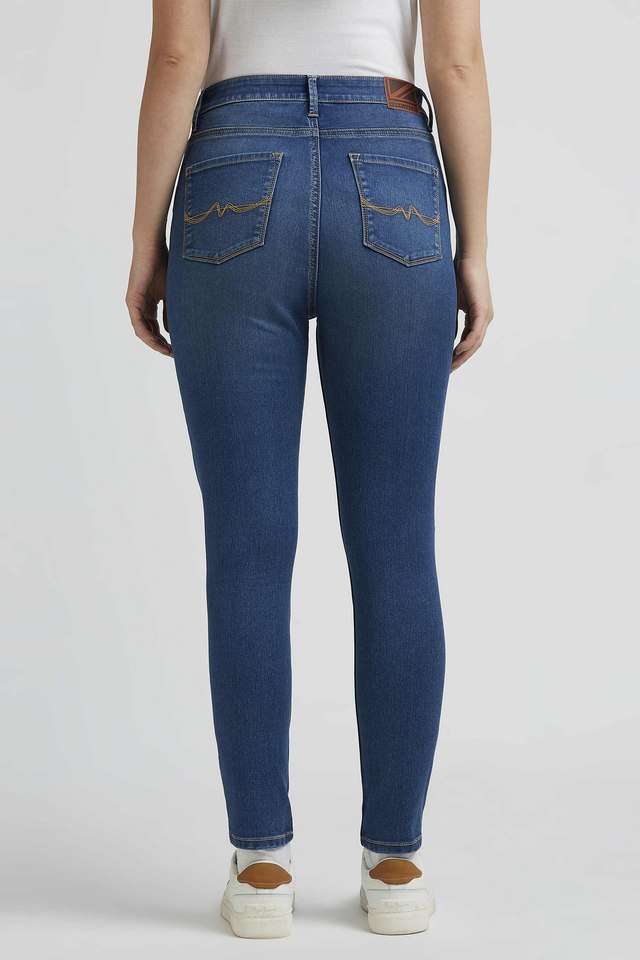 Solid-Blended-Fabric-Skinny-Fit-Women-s-Jeans