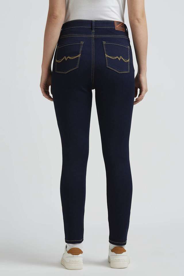 Solid-Blended-Fabric-Skinny-Fit-Women-s-Jeans