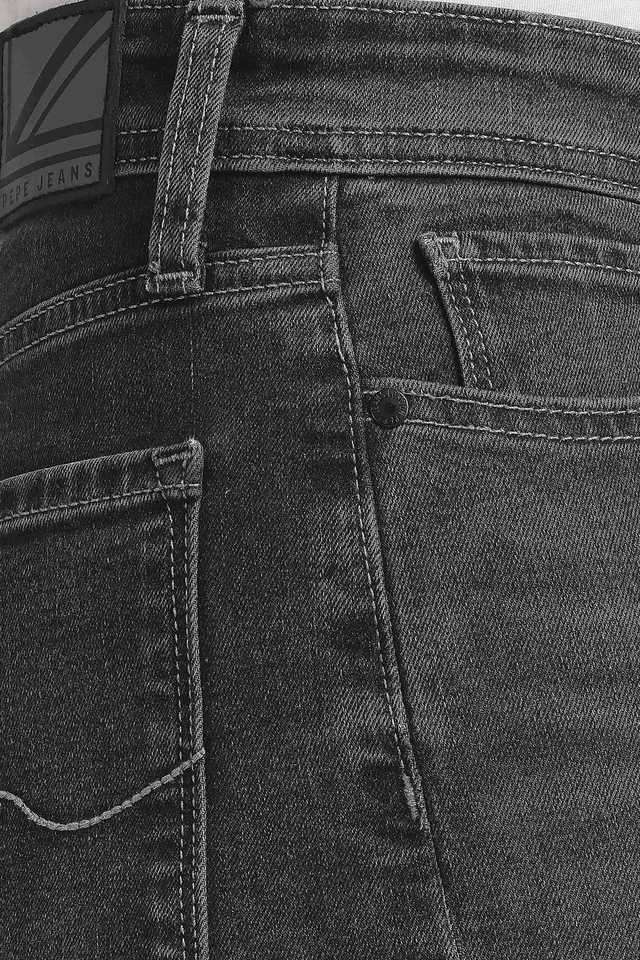 Buy PEPE Grey High Rise Cotton Straight Fit Women's Jeans