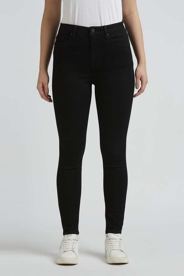 Solid-Blended-Fabric-Skinny-Fit-Women-s-Jeans