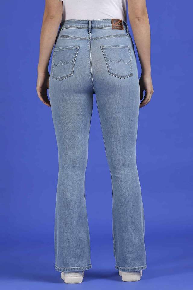 Solid-Blended-Fabric-Slim-Fit-Women-s-Jeans