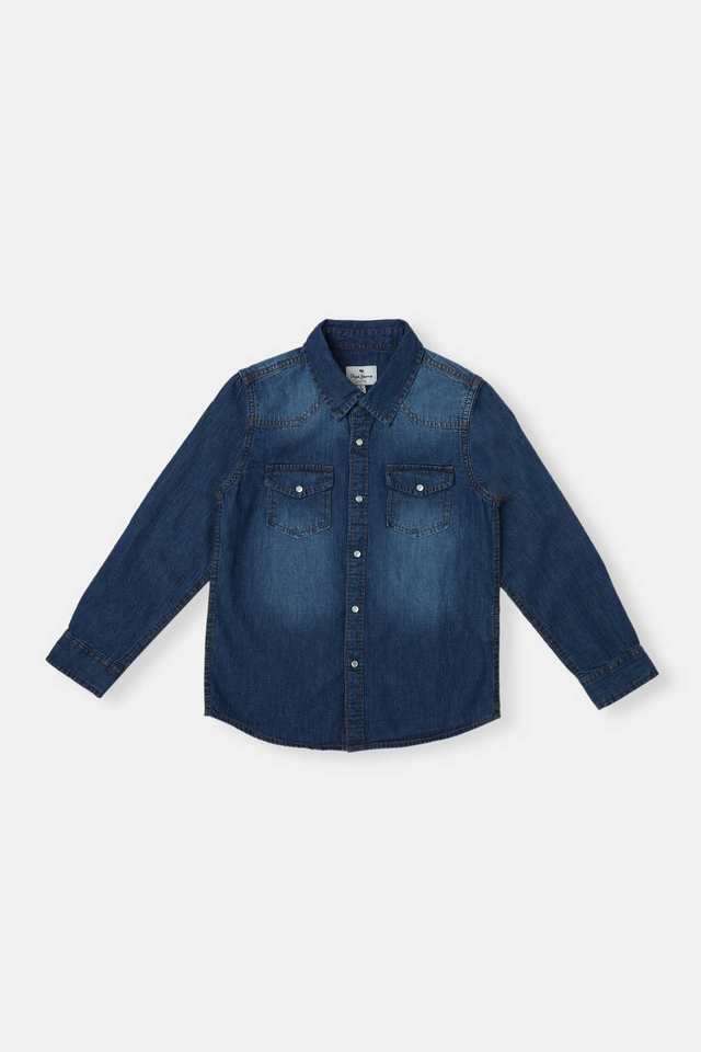 Solid-Cotton-Collared-Boys-Shirt