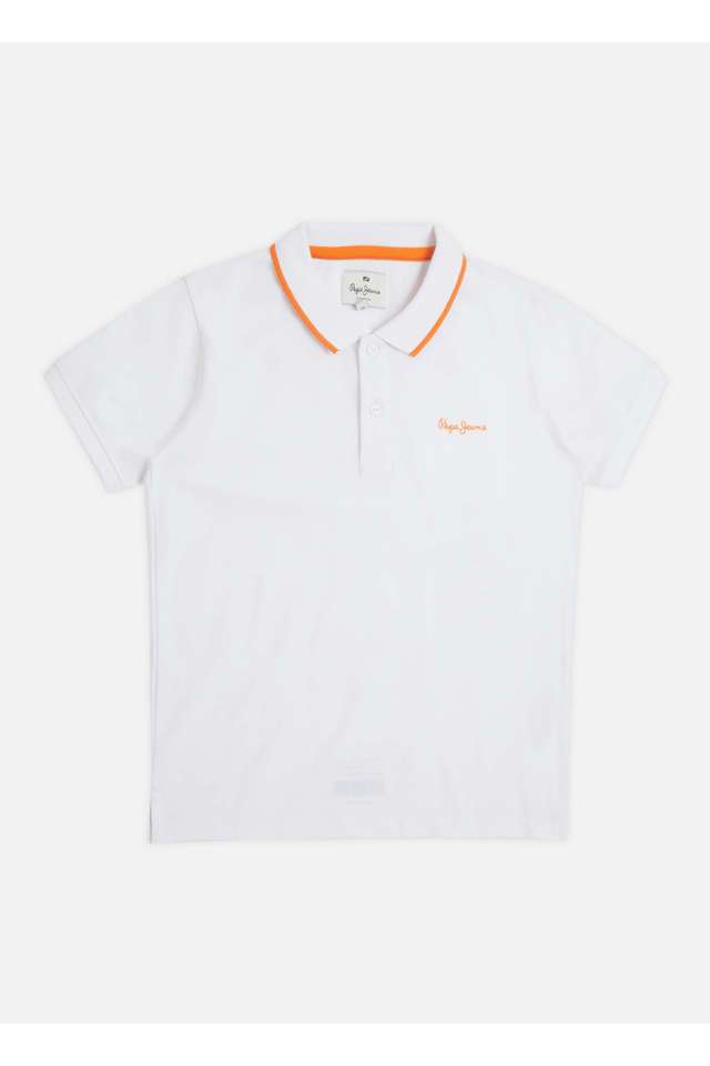 Solid-Blended-Fabric-Collared-Boys-T-Shirt