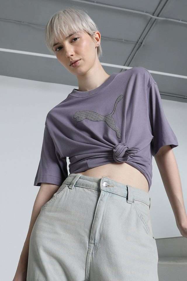 puma Solid Cotton Round Neck Women T-Shirt-picture-26