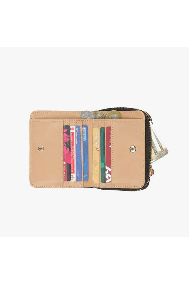 Buy Lavie Black Lx Flap Synthetic Zipper Closure Women's Wallet