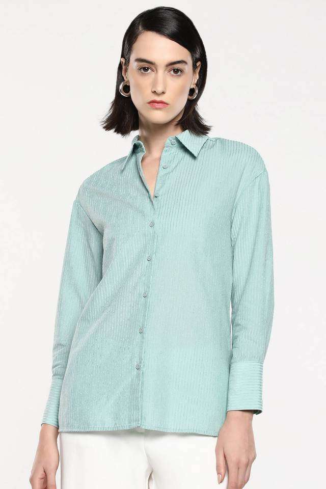 rareism Stripes Collared Cotton Women's Formal Wear Shirt-picture-25