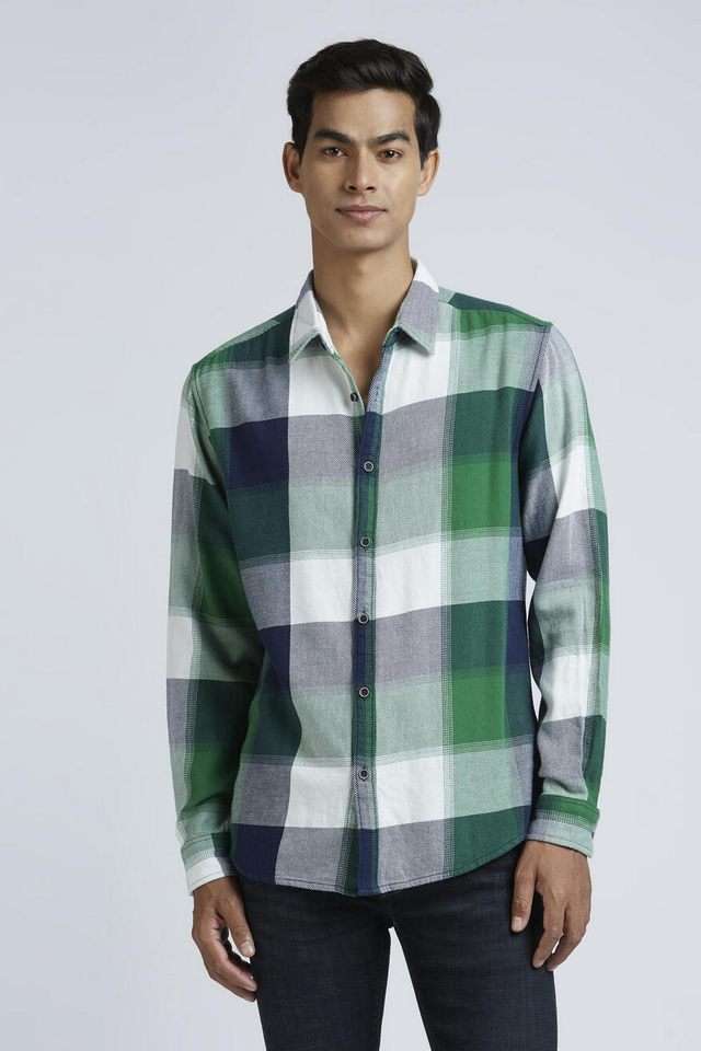 Checks-Cotton-Regular-Fit-Men-s-Casual-Wear-Shirt