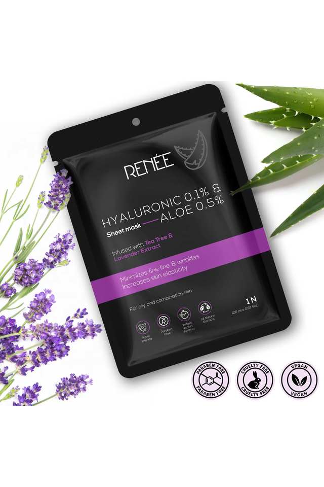Buy Renee Cosmetics NoColour Hyaluronic Acid & Aloe Sheet Mask