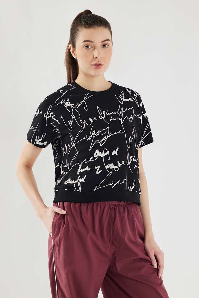 Printed-Regular-Fit-Cotton-Women-Athleisure-T-Shirt